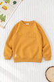 Polo Pony Basic Round Neck Kid's Sweatshirt In Mastard