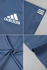 Adds Train Essentials 3-Stripes Dryfit Polo Shirt In Slate Blue