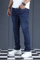 Heritage Stitch Slim Fit Turbo Jeans In Navy Blue