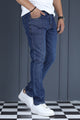 Elite Stitch Slim Fit Turbo Jeans In Navy Blue