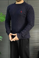 Polo Warm Cable Knit Lining Imported Men's Sweater
