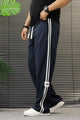 Turbo Side Stripe Drawstring Loose Bottom Trouser