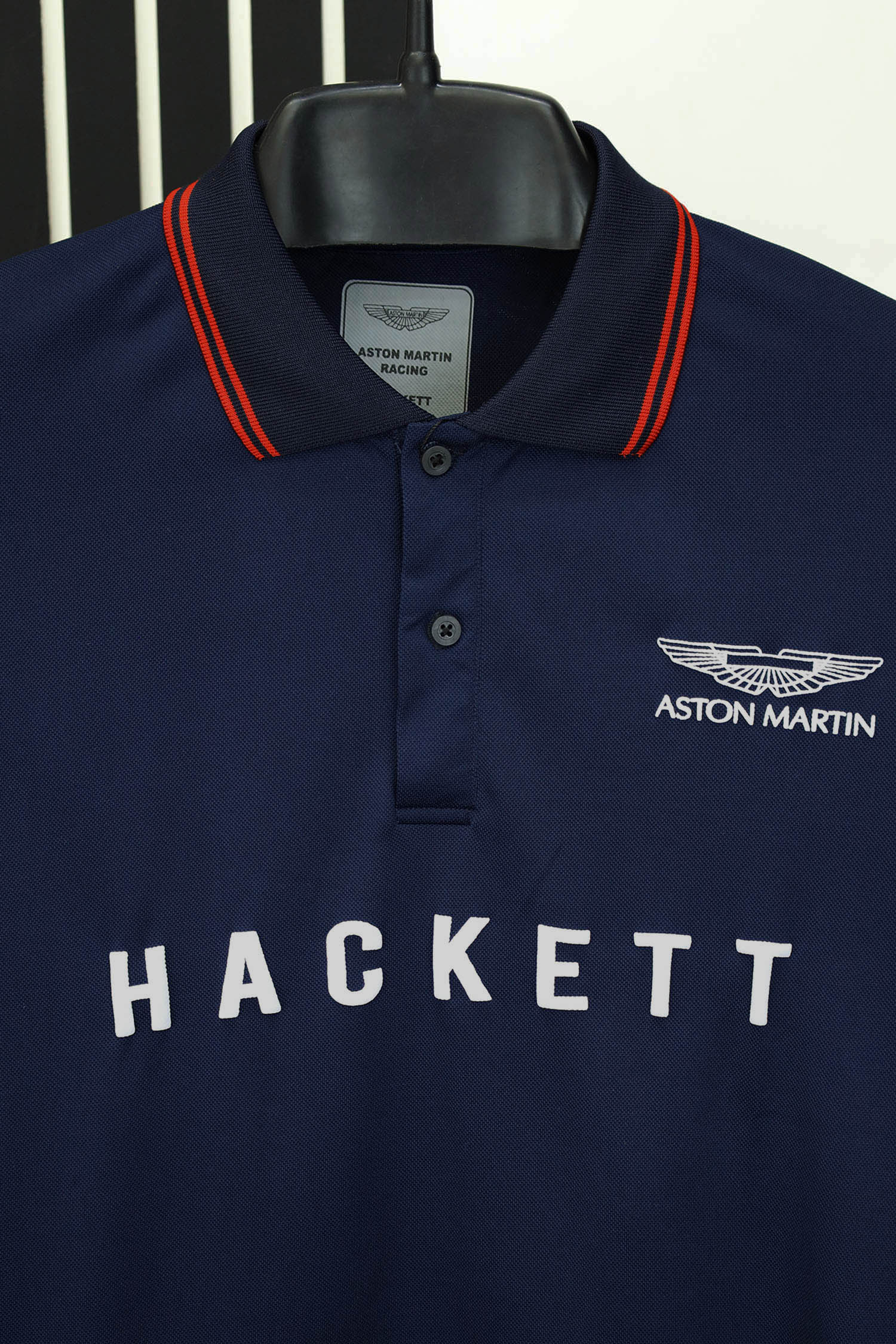 Hackt Aston Martin Racing Front Typography Men's Polo Shirt