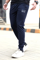 Armni Ea7 Reflective Training Men's Branded Trouser In Navy Blue