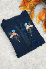 Embroidered Design Dooria Style Turkish Imported Top