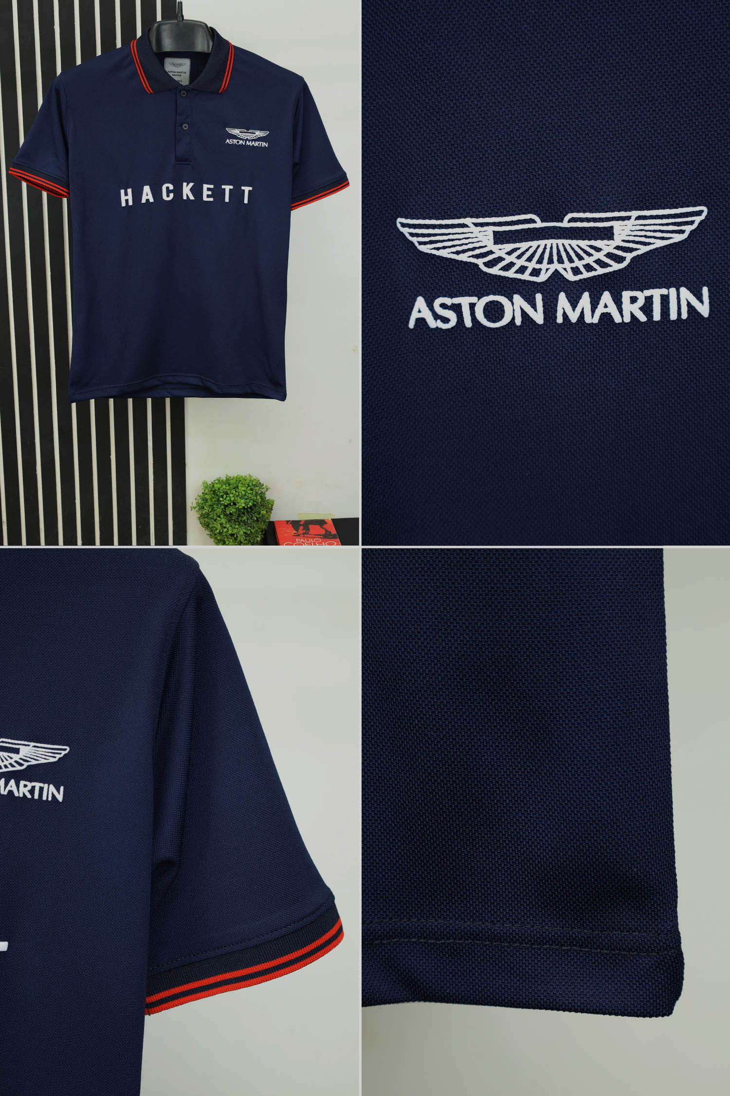 Hackt Aston Martin Racing Front Typography Men's Polo Shirt