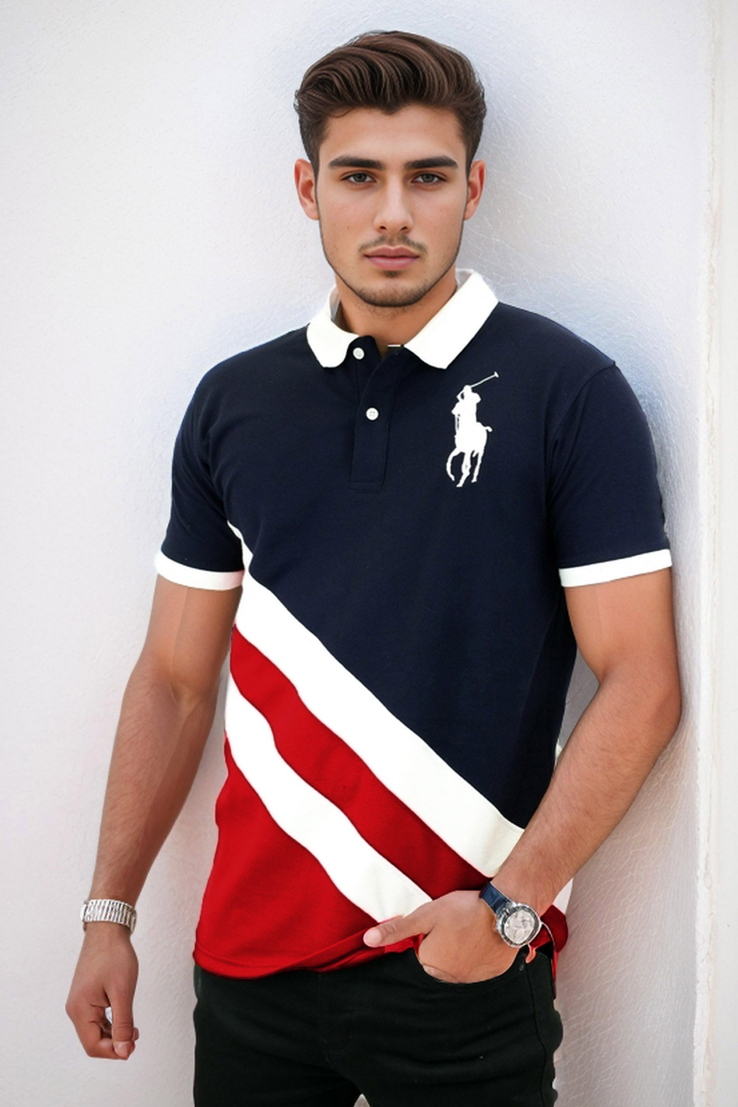 Rlph Laren Custom Fit Big Pony Men's Polo Shirt