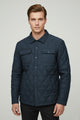 Regular Fit Self Design Imported Light Weight Jacket In Navy Blue