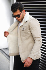 Turbo Full Fur Fleece Inside Warm Men Cotton Jacket