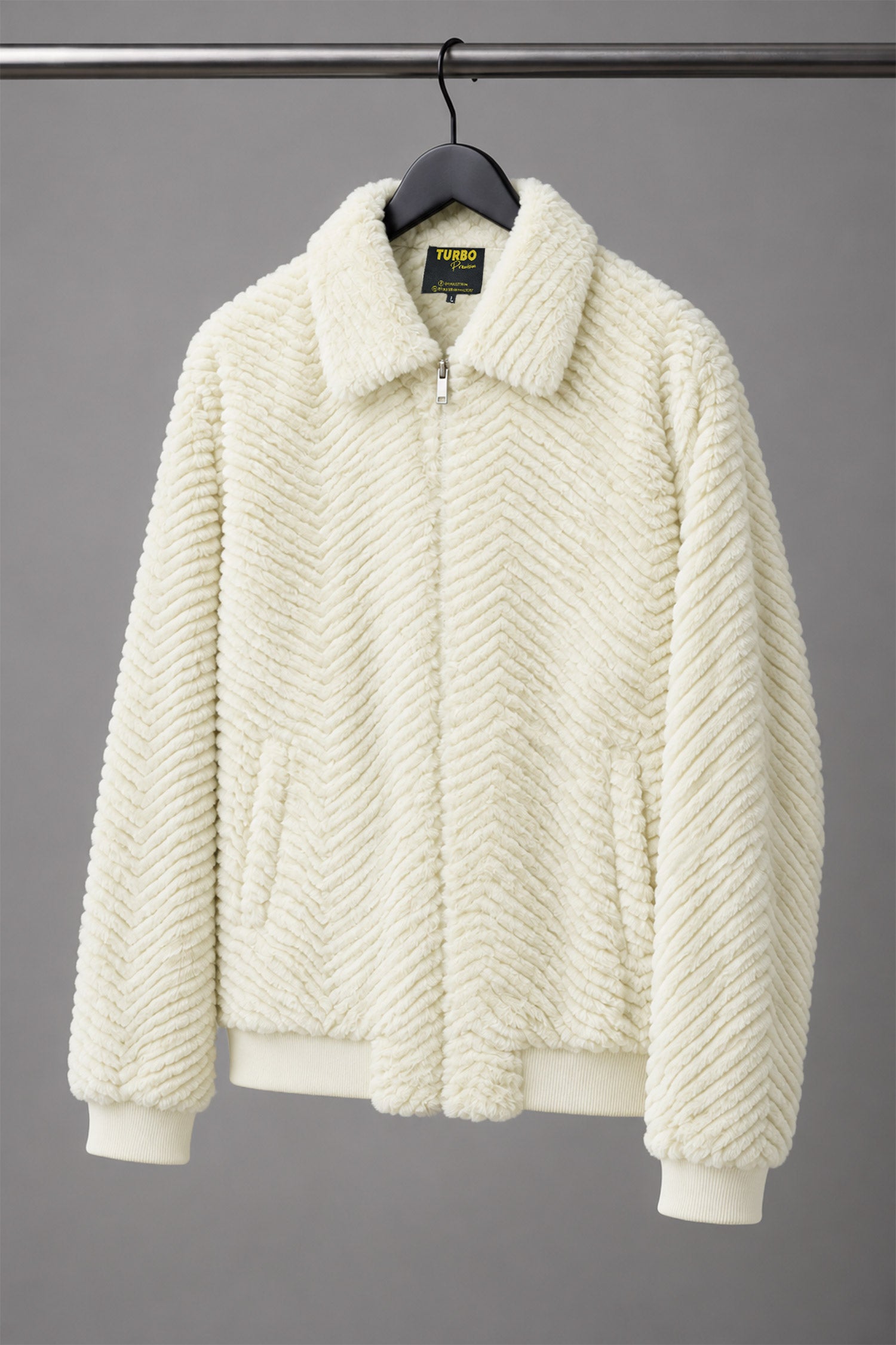 Turbo Cozy V-Texture Collared Imported Men's Fur Jacket