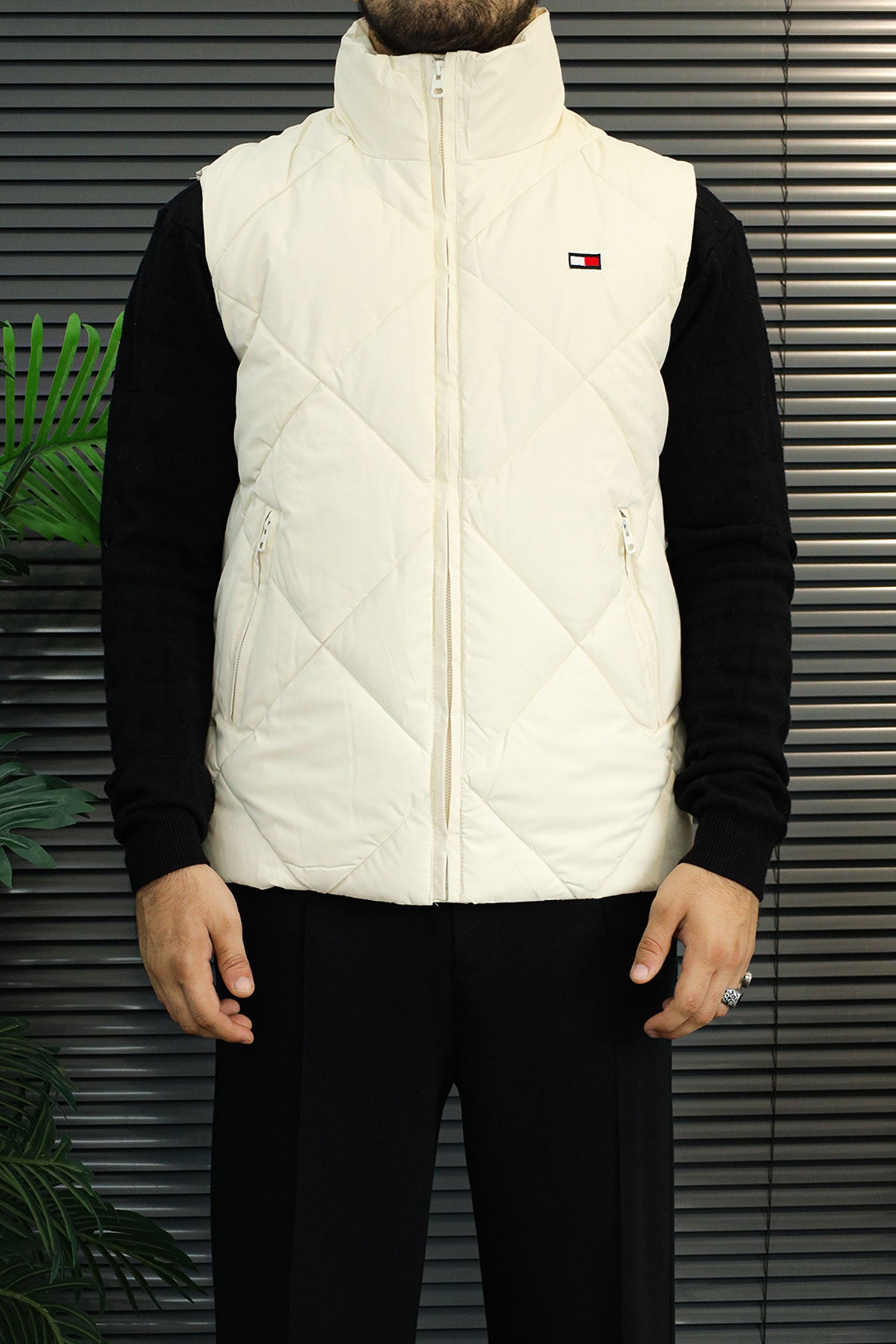 Tmy Hilfgr Diamond Quilt Imported Puffer Men's Gilet