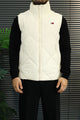 Tmy Hilfgr Diamond Quilt Imported Puffer Men's Gilet In Off White
