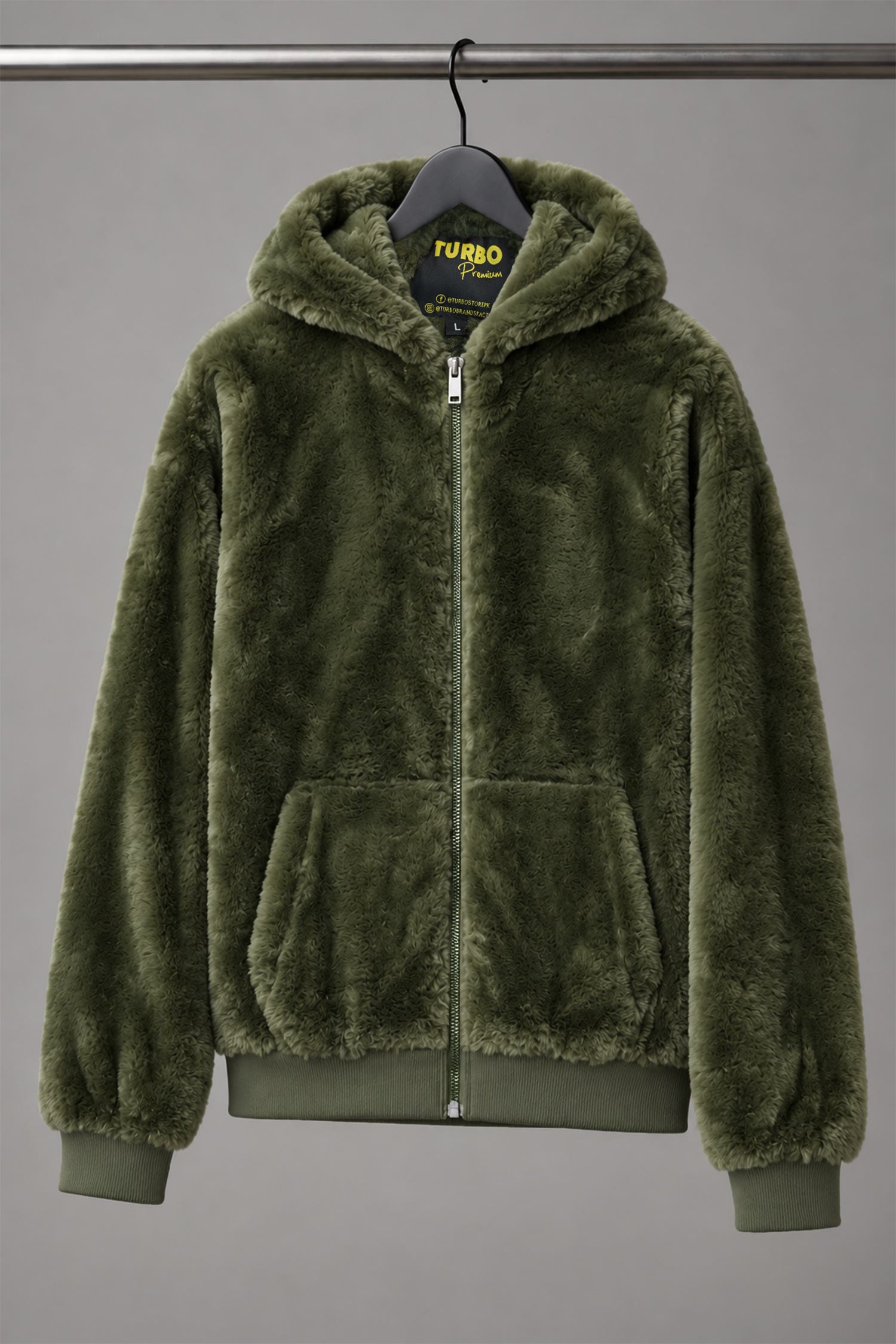 Turbo Cloud Soft-Fur Hooded Imported Men's Fur Jacket