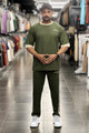 Essen Minimal Flow Men's Tracksuit In Olive Green