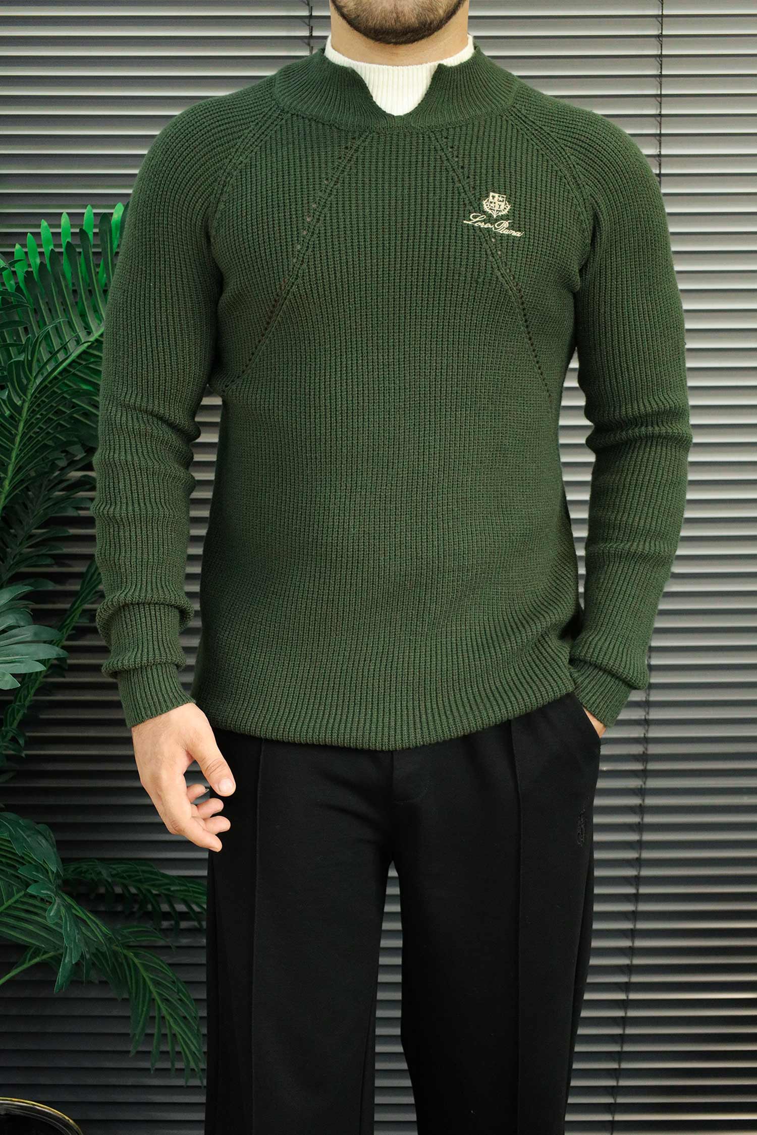 Lro Piana Italian Style Imported Heavy Wool Men's Sweater