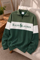 Plo Rph Lren Heritage Mock-Neck Zip Style Men's Sweatshirt