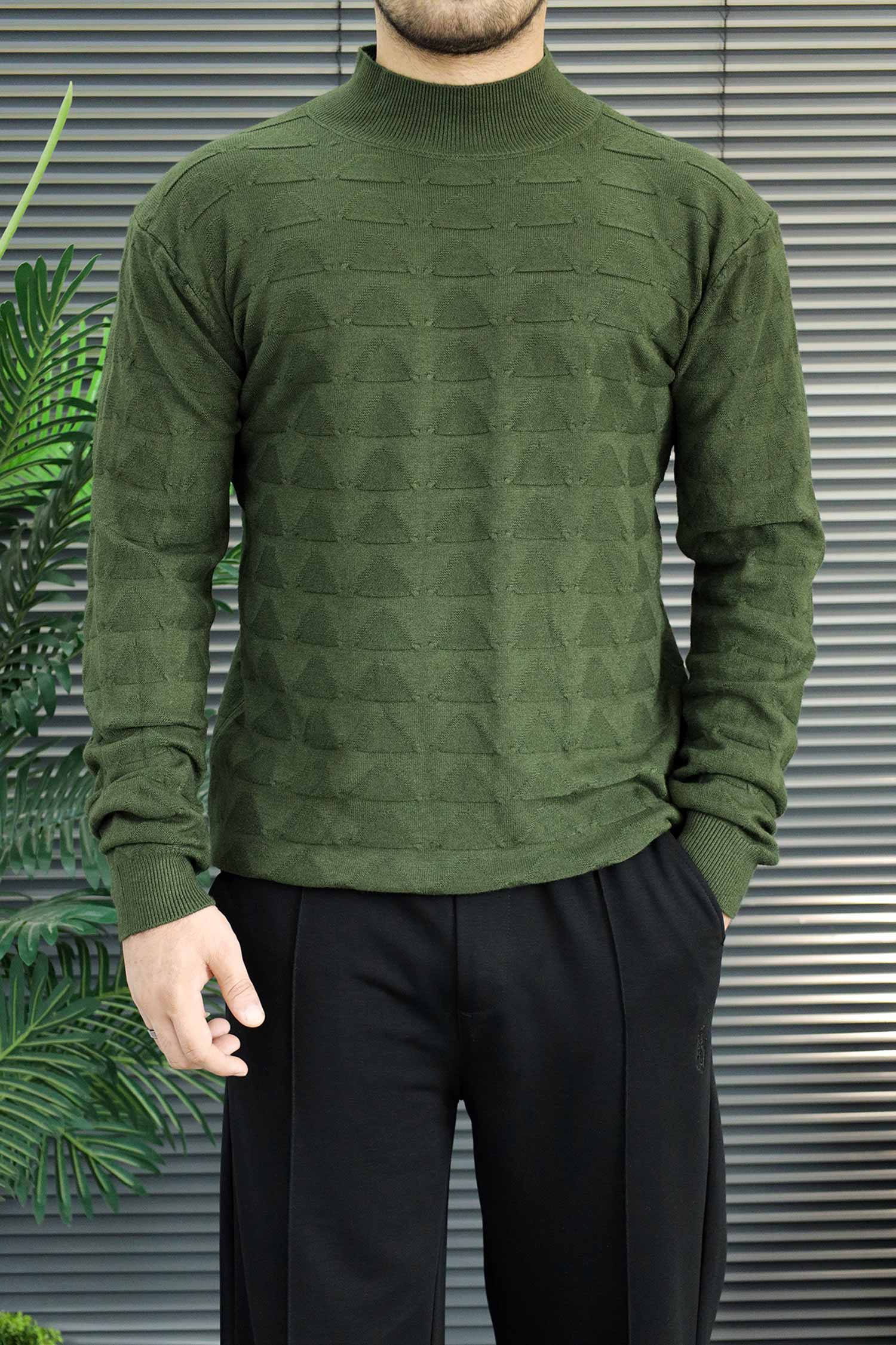 Turbo Geometric Pattern Imported Men's Sweater