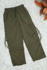 Baggy Relaxed Flap Pockets Cargo Flapper Trouser - Women