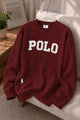 Polo Pony Basic Round Neck Men's Sweatshirt In Maroon
