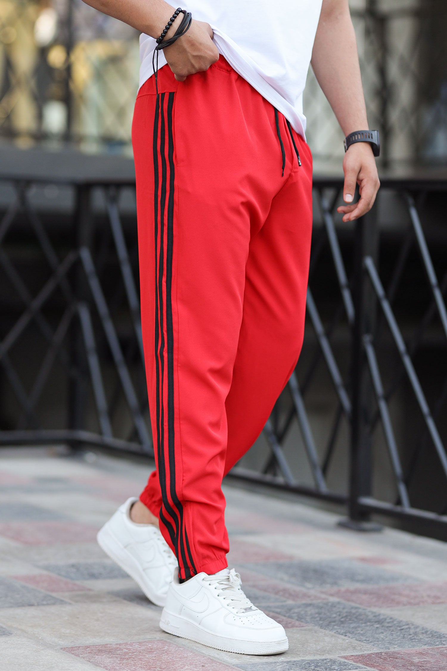 Adds Stripe Zip Bottom Sportswear Trouser