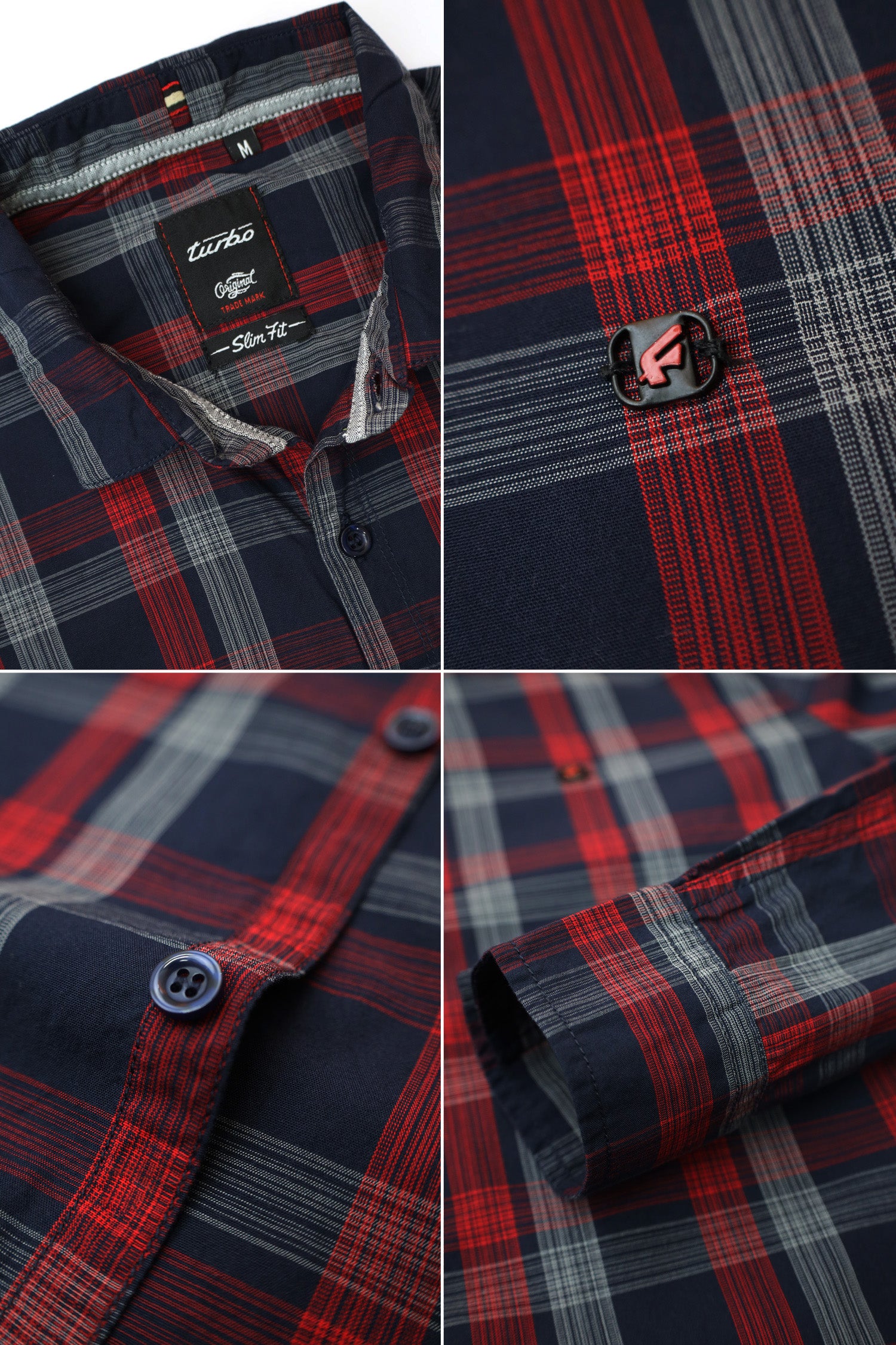 Double Check Design Full Sleeve Casual Shirt