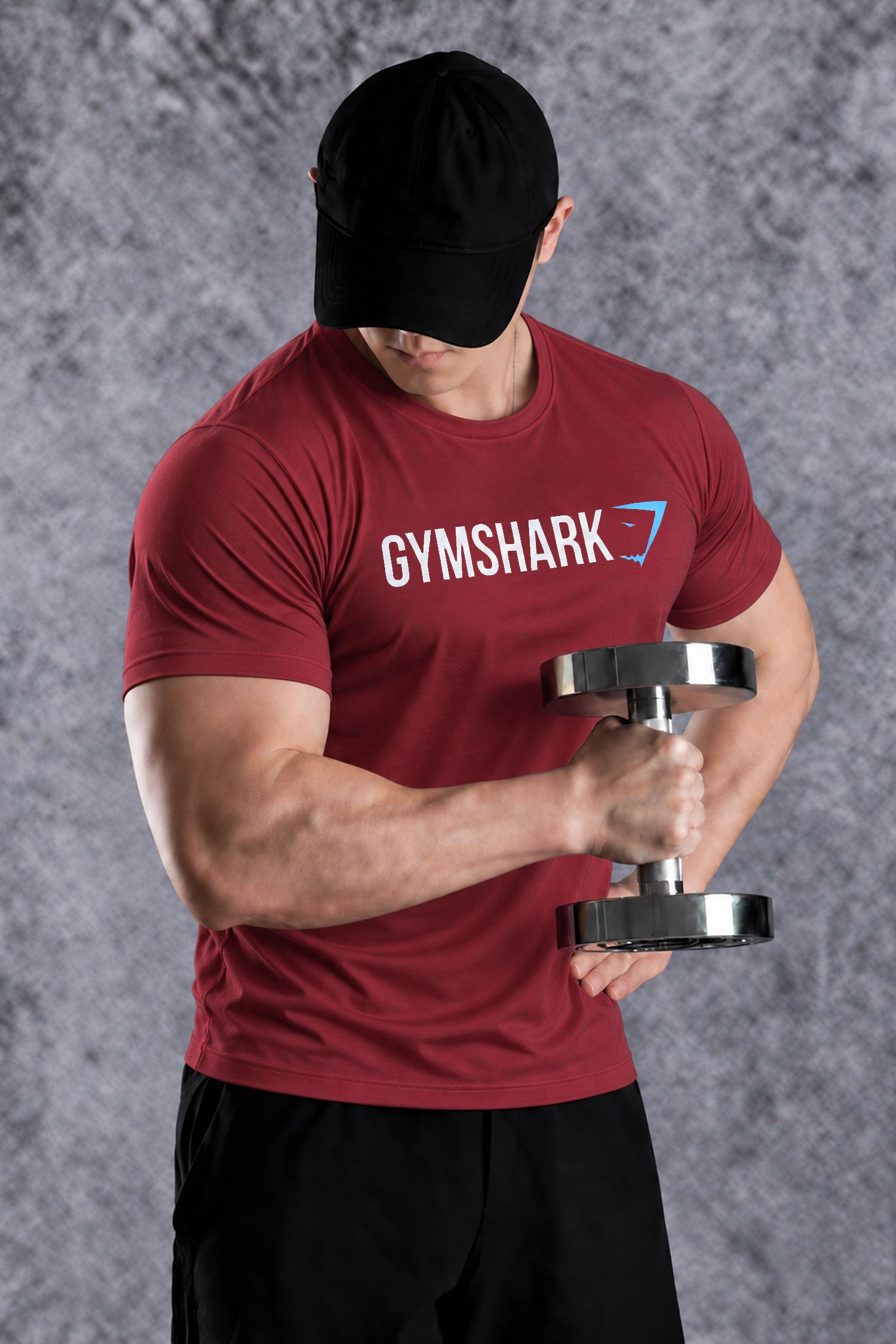 Gym Shrk Athletic Workout Men's Dry-Fit Tee