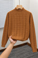 Turbo Geometric Pattern Imported Men's Sweater In Rust