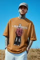Lmanbros Graphic Round Neck T-shirt Rust