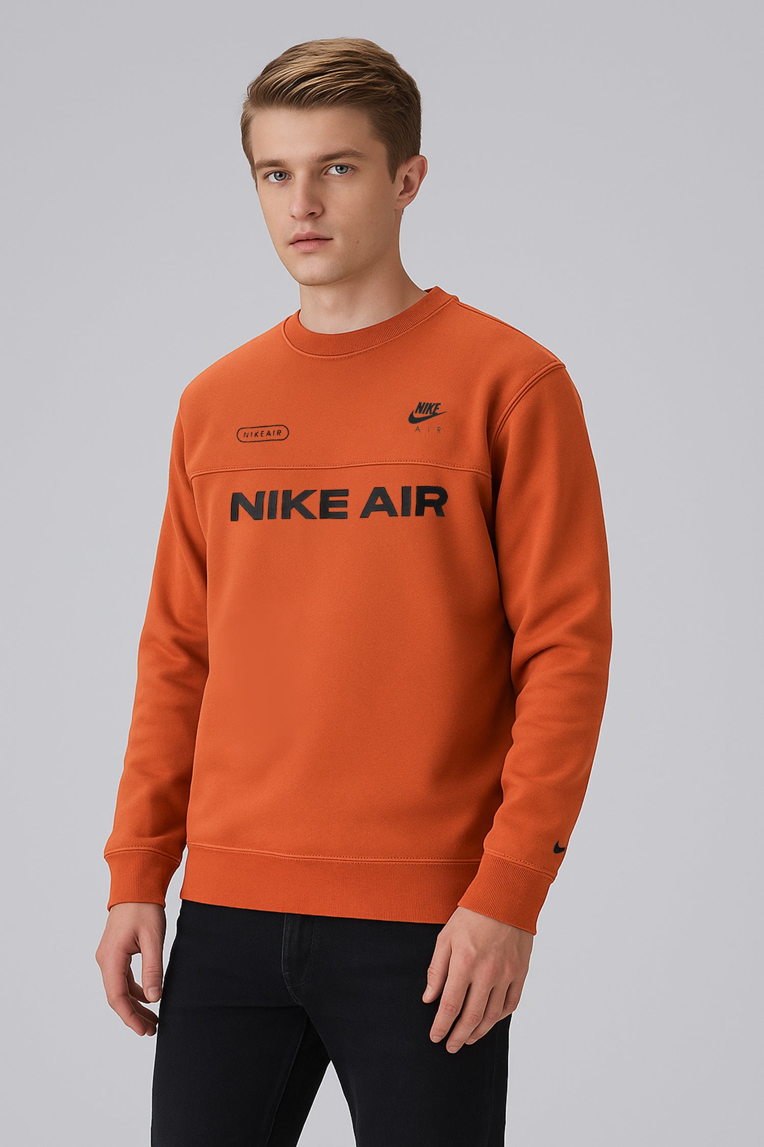 Nke Air Brushed Back Round Neck Imported Men's Sweatshirt
