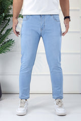 Essential Turbo Ankle Fit Jeans In Sky Blue