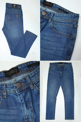 Plain Turbo Slim Fit Jeans In Sky Blue