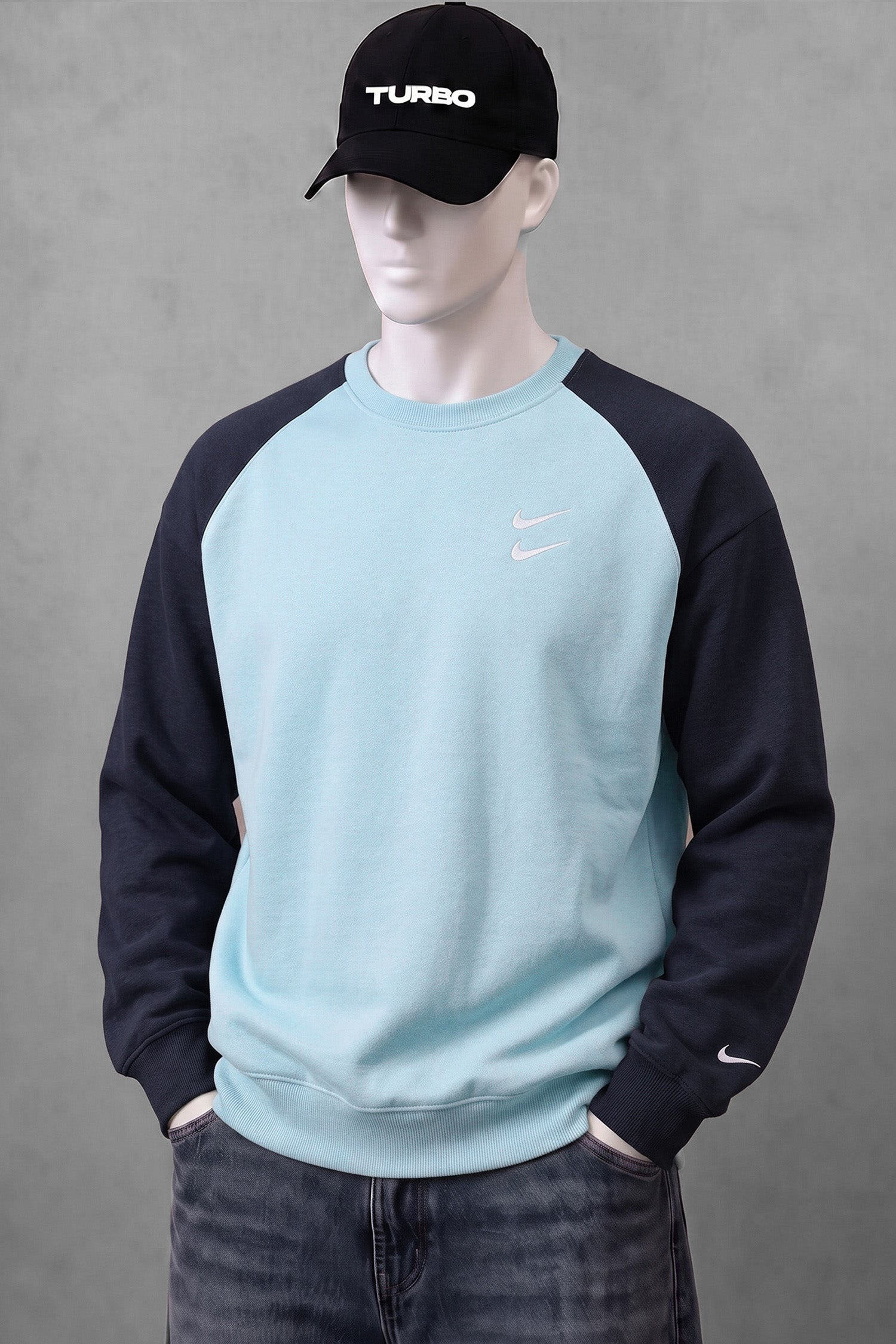 Nke Elite-Core Round Neck Men's Sweatshirt In Sky Blue