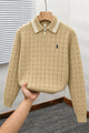 Polo Quarter Zip-Collar Imported Men's Jumper Sweater In Skin