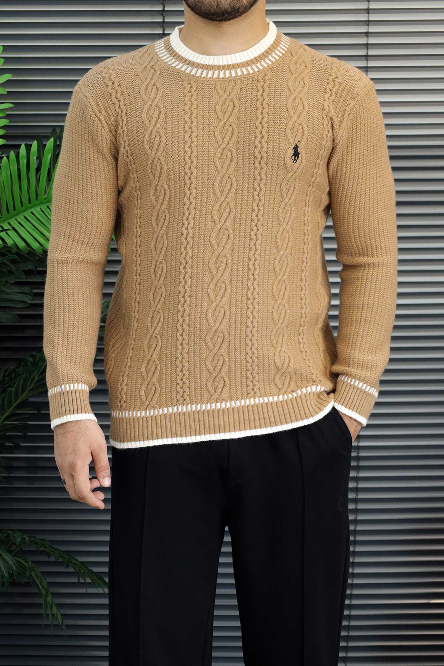 Polo Rph Lren Cable-Knit Pullover Imported Men's Sweater
