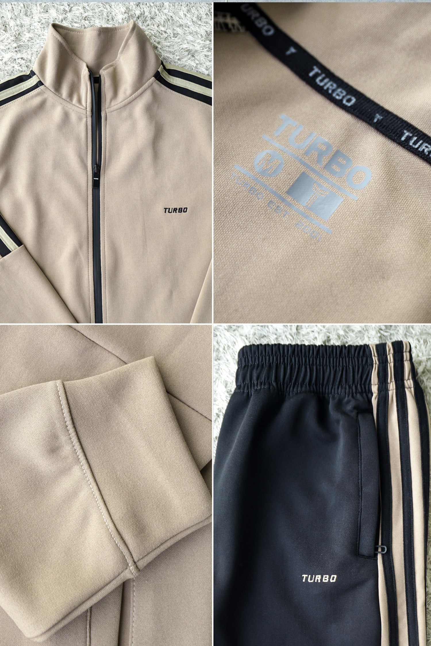 Turbo Stripe Style Men Zipper Tracksuit