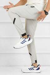Adds Bottom Stripes Micro Premium Sportswear Trouser In Slate Grey