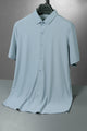 Men's Cuban Texture Silk Casual Shirt In Slate Grey