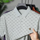 Turbo Jacquard Monogram Pattern Men's Polo T-Shirt