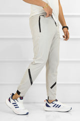 Adds Bottom Stripes Micro Premium Sportswear Trouser In Slate Grey