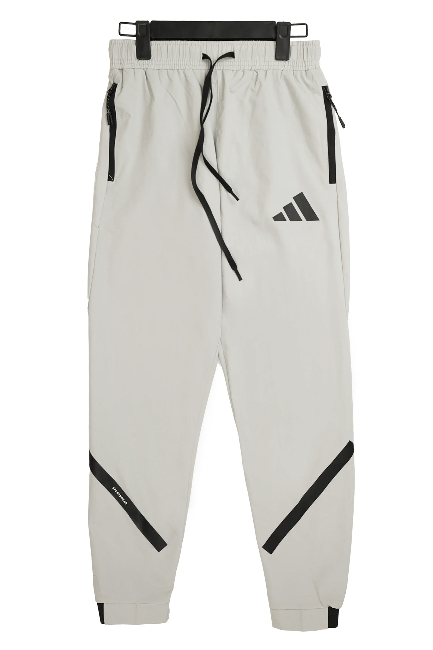 Adds Bottom Stripes Micro Premium Sportswear Trouser In Slate Grey