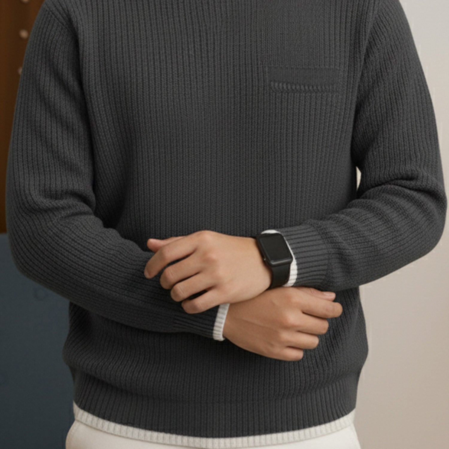 Turbo Noarlalf Solid Imported Men's Sweater