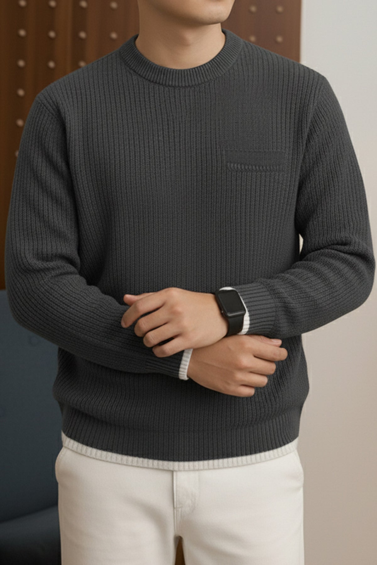 Turbo Noarlalf Solid Imported Men's Sweater