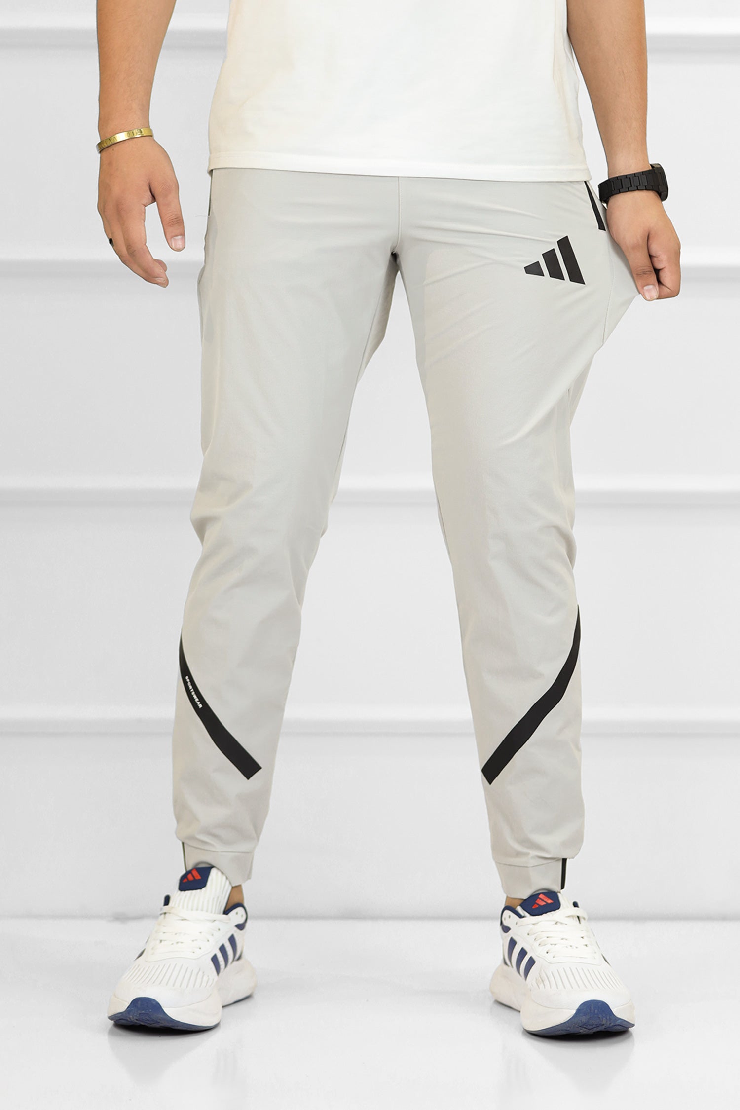 Adds Bottom Stripes Micro Premium Sportswear Trouser