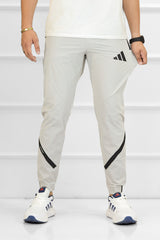 Adds Bottom Stripes Micro Premium Sportswear Trouser In Slate Grey