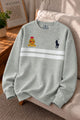 Plo Rph Lren Classic Paneled Round Neck Men's Sweatshirt In Silver Grey