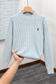 Polo Old Money Aesthetic Textured Imported Men's Sweater In Stone Grey