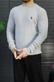 Polo Warm Cable Knit Lining Imported Men's Sweater