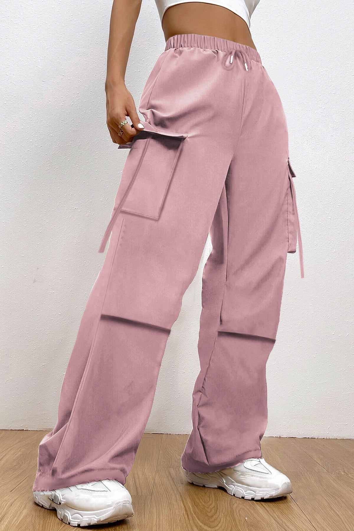 Baggy Relaxed Flap Pockets Cargo Flapper Trouser - Women