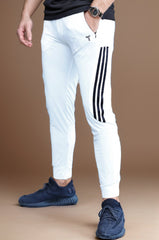 Turbo Side Stripes Sportswear Trouser In Off White