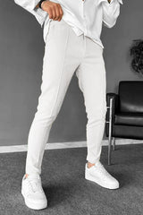 Turbo Fashion Smart Slim Fit Trouser in White